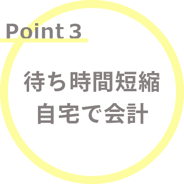 待ち時間短縮 自宅で会計